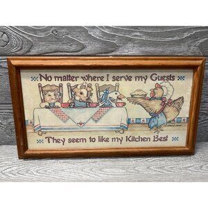 Country Kitchen Framed Print Kimberly Stenbo Figi Graphics 1990s Farm Animals
